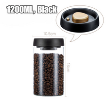 Load image into Gallery viewer, Locaupin Borosilicate Vacuum Canister Coffee Bean Tea Powder Glass Sealed Storage Airtight Leakproof Container Jar
