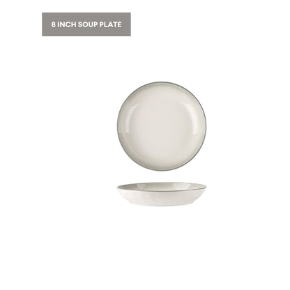 LOCAUPIN Ceramic Elegant Modern Dinnerware Microwave & Oven Safe High Quality Ceramic Bowl Plates Tableware Collection