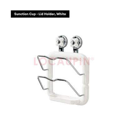 LOCAUPIN Wall Mounted Kitchen Racks Organizer Hanging Multifunctional Sunction Cup Spice Rack Storage Space Saving Shelf