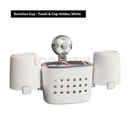 LOCAUPIN Wall Mounted Kitchen Racks Organizer Hanging Multifunctional Sunction Cup Spice Rack Storage Space Saving Shelf