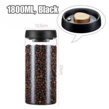 Load image into Gallery viewer, Locaupin Borosilicate Vacuum Canister Coffee Bean Tea Powder Glass Sealed Storage Airtight Leakproof Container Jar
