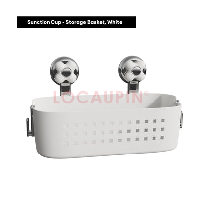 LOCAUPIN Wall Mounted Kitchen Racks Organizer Hanging Multifunctional Sunction Cup Spice Rack Storage Space Saving Shelf