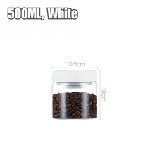 Load image into Gallery viewer, Locaupin Borosilicate Vacuum Canister Coffee Bean Tea Powder Glass Sealed Storage Airtight Leakproof Container Jar
