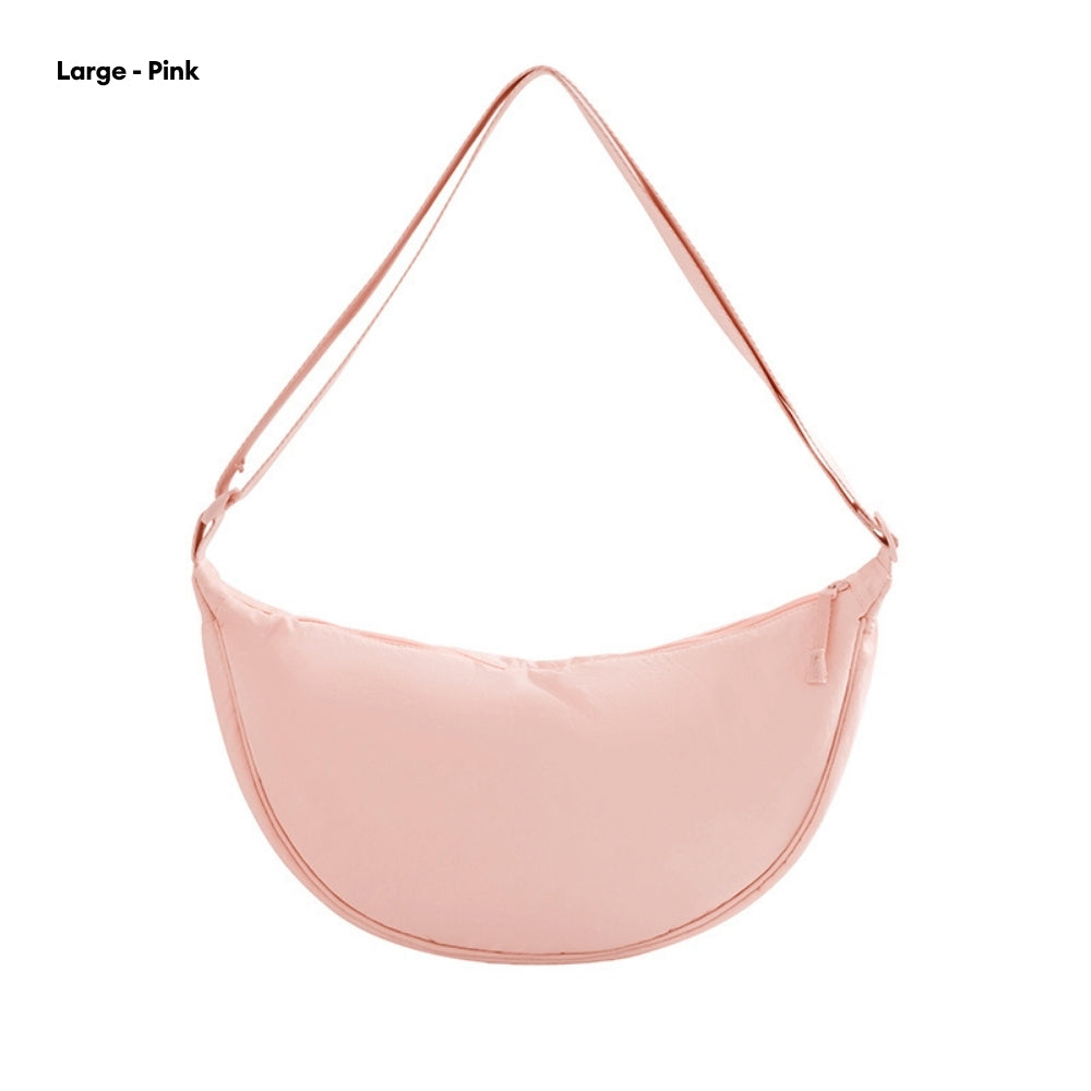 LOCAUPIN Moon Casual Cross Body Bag Nylon Messenger Bag Dumpling bag Portable Men and Women Simple Shoulder Sling Bag