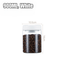 Load image into Gallery viewer, Locaupin Borosilicate Vacuum Canister Coffee Bean Tea Powder Glass Sealed Storage Airtight Leakproof Container Jar
