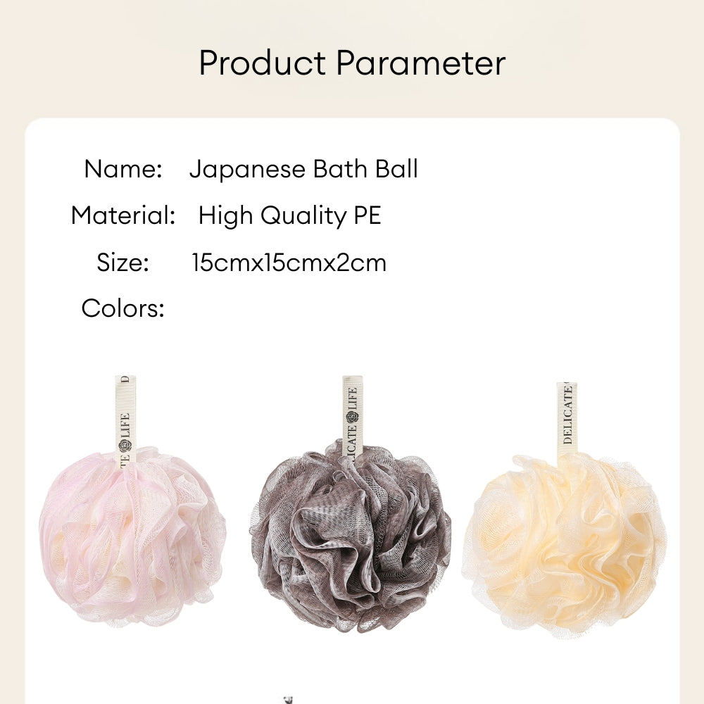 LOCAUPIN Bath Sponge Loofah Bath Ball High Quality Shower Mesh Net Body Scrub Cleaning Bubble Ball Scrubber Washcloth