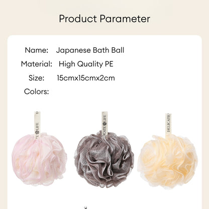 LOCAUPIN Bath Sponge Loofah Bath Ball High Quality Shower Mesh Net Body Scrub Cleaning Bubble Ball Scrubber Washcloth