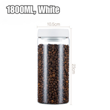 Load image into Gallery viewer, Locaupin Borosilicate Vacuum Canister Coffee Bean Tea Powder Glass Sealed Storage Airtight Leakproof Container Jar
