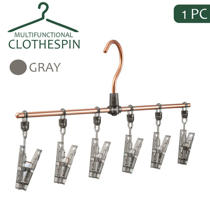 Locaupin Aluminum Laundry Drying Socks Baby Clothes Underwear Hanger Clips Indoor Outdoor Closet Organizer