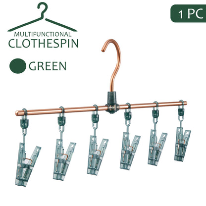 Locaupin Aluminum Laundry Drying Socks Baby Clothes Underwear Hanger Clips Indoor Outdoor Closet Organizer