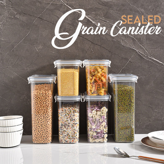 Locaupin Airtight Fresh Keeper Jar Container Snap Lock Lid Candy Snacks Cereal Food Storage Stackable Pantry Organizer