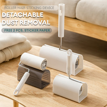 Locaupin Lint Roller with Sticky Paper Dirt Remover Multi Surface Cleaning Pet Hair Carpet Sofa Bedding Couch Dust (FREE 2 Roll Sticky Paper)