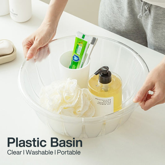 LOCAUPIN Plastic Basin Washable Durable Laundry Multipurpose Cleaning Basin Household Portable Bucket Container Basin