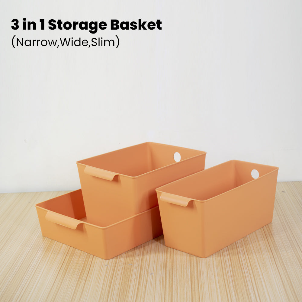 Locaupin Multifunctional Sorting Storage Basket Organizer Box Space Saver Wardrobe Cabinet Drawer Type Shelf Set