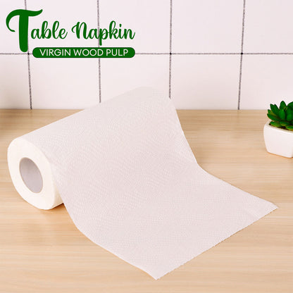 LOCAUPIN Multipurpose Plain Bath Tissue Towel Roll Strong and Absorbent Reusable Toilet Paper Napkin