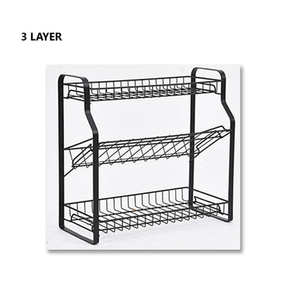 Locaupin Kitchen Lightweight Spice Seasoning Rack Organizer For Countertop Pantry Standing Shelf Holder Easy Assemble Bathroom Space Saver Condiments Storage