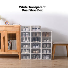 Load image into Gallery viewer, 3pcs Set Stackable Shoe Box Cabinet Sneaker Organizer Dual Opening Dust Proof Display Case Bin
