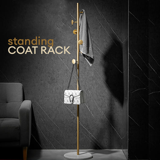Locaupin Metal Coat Rack Scarf Hat Hanger Multipurpose Bag Hook Standing Living Room Bedroom Organizer