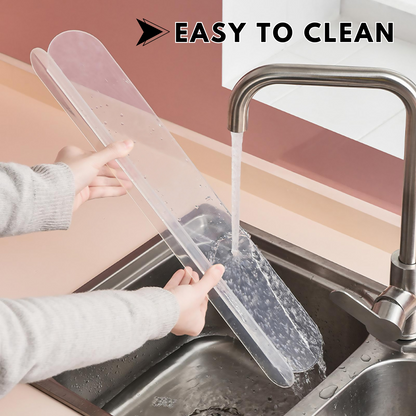 Locaupin Kitchen Sink Transparent Water Barrier Household Waterproof Splash Guard Anti-Splash Protector Simple Water Baffle Board
