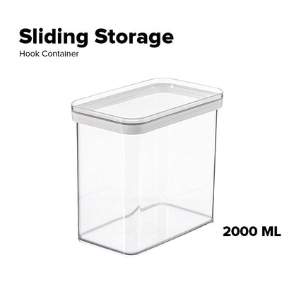 Locaupin Kitchen Cabinet Refrigerator Organizer Bin Airtight Container Pull Out Sliding Storage Fridge Food Keeper with Cover