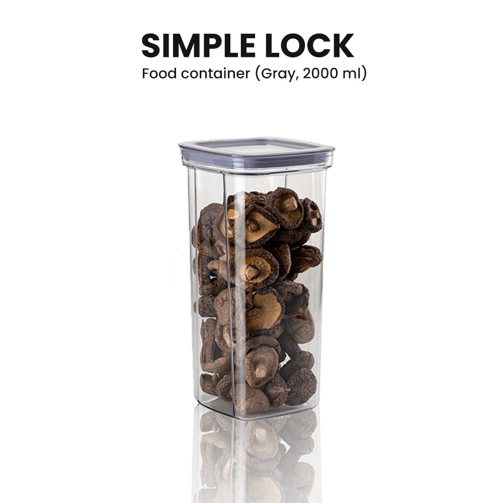 Locaupin Cereal and Dry Food Storage Canister Container Jar Kitchen Pantry Organizer Simple Press Lock Lid