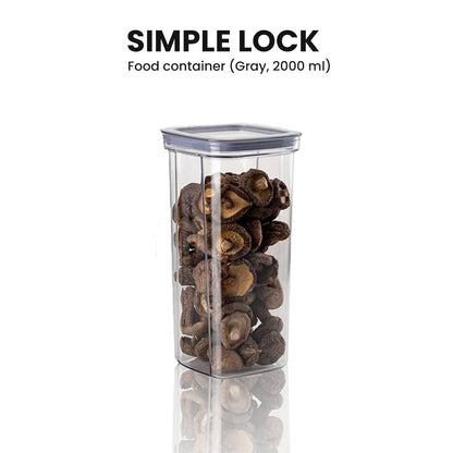 Locaupin Cereal and Dry Food Storage Canister Container Jar Kitchen Pantry Organizer Simple Press Lock Lid
