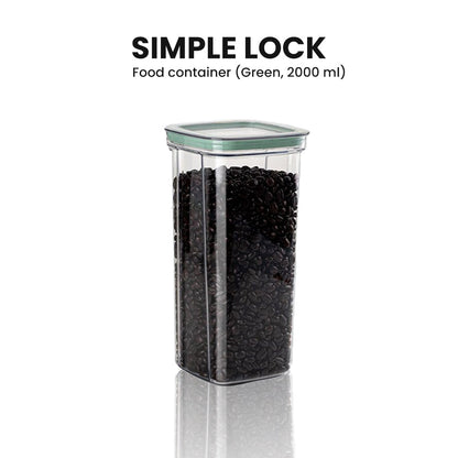 Locaupin Cereal and Dry Food Storage Canister Container Jar Kitchen Pantry Organizer Simple Press Lock Lid