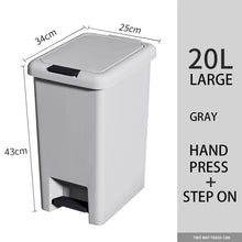 Load image into Gallery viewer, Locaupin Multipurpose Two Way Opening Trash Can Foot Pedal Press Lid Recycling Bin Garbage Container Wastebasket
