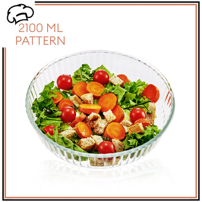 Locaupin Round Pie Plate Heat Resistant Borosilicate Glass Baking Dish Pan Microwave Oven Safe Dessert Cake Salad Tray