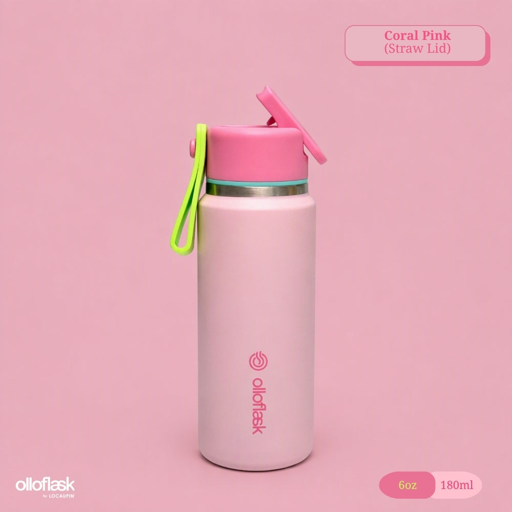 Locaupin MimiCup Series (6oz/9oz) Tumbler Sip & Strawless Insulated Vacuum Flask