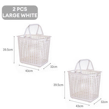 Load image into Gallery viewer, Locaupin Laundry Hamper with Handle Sundries Dirty Clothes Basket Storage Bucket Bathroom Mesh Container Washing Bin Closet Organizer
