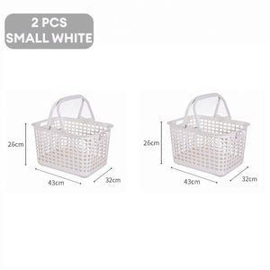 Locaupin Laundry Hamper with Handle Sundries Dirty Clothes Basket Storage Bucket Bathroom Mesh Container Washing Bin Closet Organizer