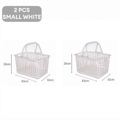 Locaupin Laundry Hamper with Handle Sundries Dirty Clothes Basket Storage Bucket Bathroom Mesh Container Washing Bin Closet Organizer