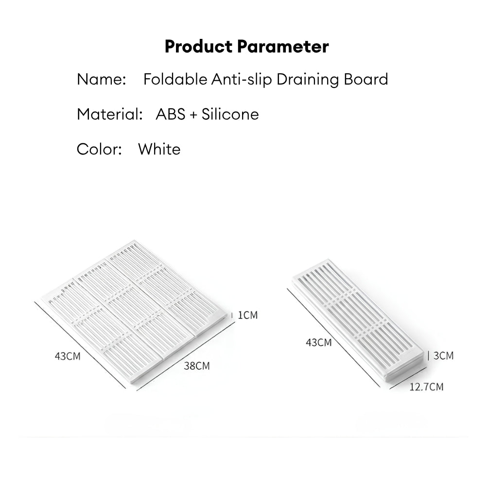 LOCAUPIN Foldable Anti-Slip Dish Drying Rack Space Saver Sink Organizer Over Sink Multifunctional Kitchen Drainer Board