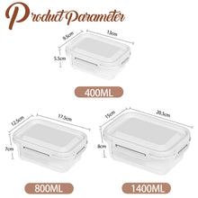 Load image into Gallery viewer, Locaupin 6 Pieces of Food Container Plastic Lunch Box Airtight Cover Fresh Keeper Microwavable Oven Safe Meal Prep Storage
