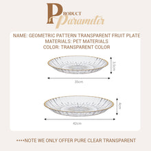 Load image into Gallery viewer, Locaupin Textured Clear Round Fruit Plate Snacks Food Bowl Platter Countertop Serving Dish Dessert Appetizer Tray
