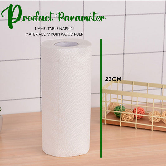 LOCAUPIN Multipurpose Plain Bath Tissue Towel Roll Strong and Absorbent Reusable Toilet Paper Napkin