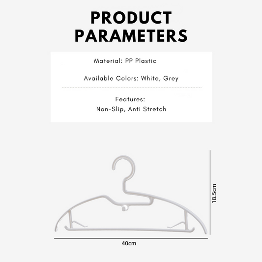 LOCAUPIN Set of 5 Clothes Hanger with Connector Hook Non Slip Multifunctional Closet Space Organizer