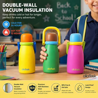 Locaupin SpringPop Series (24oz) Vacuum Flask Sip Insulated Water Tumbler