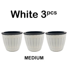 Load image into Gallery viewer, Locaupin Creative Imitation Wood Pattern Flower Pot Self Watering Planter with Drainage Hole Indoor Outdoor Plant Container
