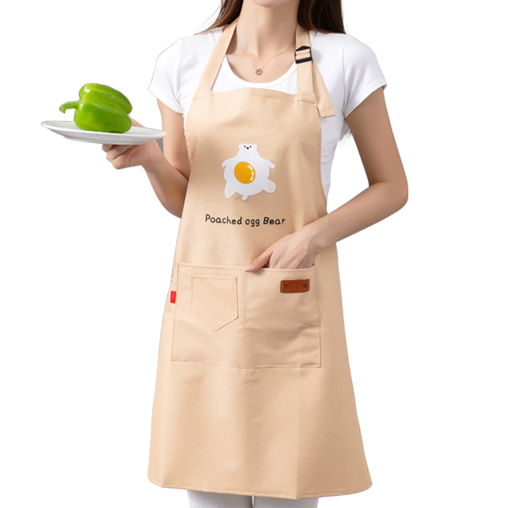 Locaupin Kitchen Collection Cooking Apron Dress with Pocket Adjustable Strap Waterproof Anti Stain