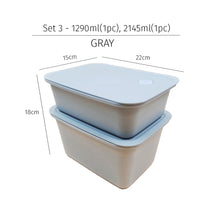 Load image into Gallery viewer, Locaupin Sets of Microwavable Lunch Box Airtight Silicone Sealing Lid Kitchen Leftover Storage Food Container For Office School
