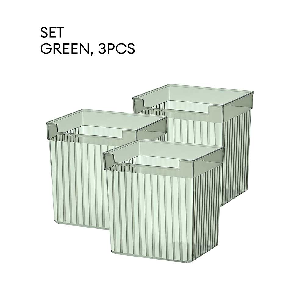 Locaupin Transparent Multipurpose Fridge Organizer Bin Refrigerator Side Door Storage Shelf Pantry Cabinet Cupboard Basket