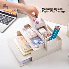 Load image into Gallery viewer, https://locaupin.ph/products/locaupin-shelf-organizer-mesh-basket-organizer-with-wooden-stand-multifunctional-desktop-storage-cosmetic-holder-1
