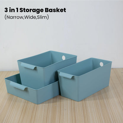 Locaupin Multifunctional Sorting Storage Basket Organizer Box Space Saver Wardrobe Cabinet Drawer Type Shelf Set