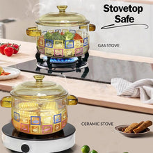 Load image into Gallery viewer, LOCAUPIN Glass Casserole Dish with Lid Microwavable Stovetop Safe Container Bowl Cooking Hot Pot
