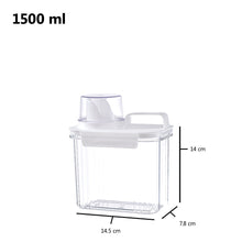 Load image into Gallery viewer, Multipurpose Jar Laundry Liquid Powder Detergent Dispenser Airtight Refill Container with Measuring Cup Lid
