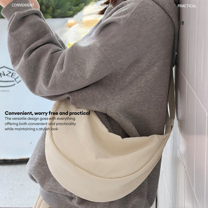 LOCAUPIN Moon Casual Cross Body Bag Nylon Messenger Bag Dumpling bag Portable Men and Women Simple Shoulder Sling Bag