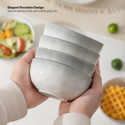 LOCAUPIN Ceramic Elegant Modern Dinnerware Microwave & Oven Safe High Quality Ceramic Bowl Plates Tableware Collection