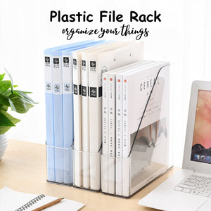 Locaupin Multifunctional Desktop File Storage Transparent Sorting Rack For Document Stationery Box Magazine Holder Desk Organizer